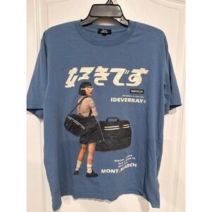 Tiny Spark Graphic T Shirt Blue Size Large Japanese Streetwear Anime Style